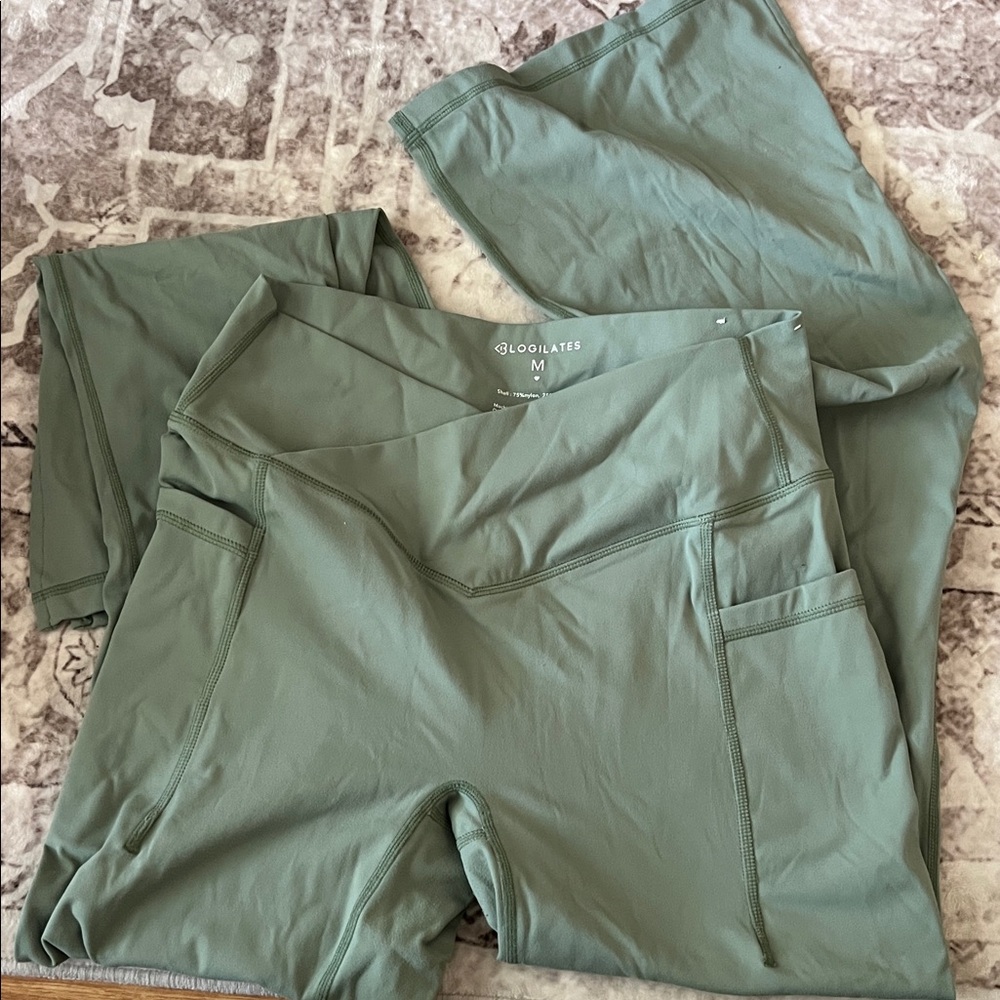 Yoga Sage Green Flare Leggings